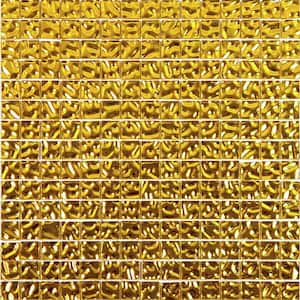 Altin Glossy Shimmer Gold 12 in. x 12 in. Glass Mosaic Wall and Floor Tile (20 sq. ft./case) (20-pack)
