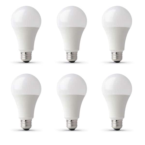 Feit Electric 100-Watt Equivalent A19 Non-Dimmable CEC Title 20 Compliant 90+ CRI E26 Medium LED Light Bulb, Daylight 5000K (6-Pack)