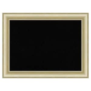 Textured Light Gold Framed Black Corkboard 33 in. x 25 in. Bulletine Board Memo Board