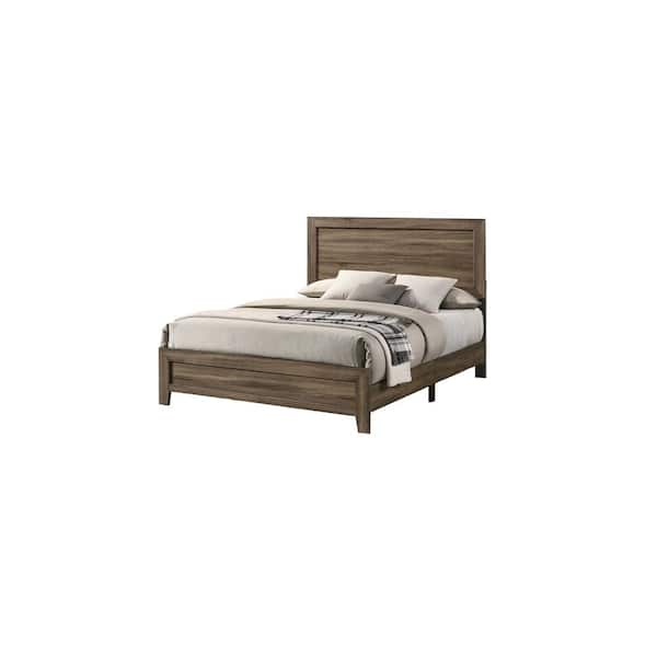 Best Quality Furniture Donna Dark Walnut California King Panel Bed