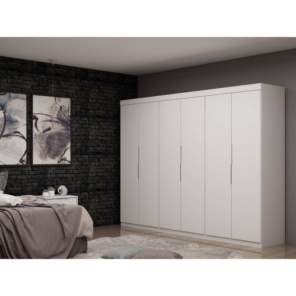 Midnight Blue 3-Piece Wood Wardrobe Closet Set