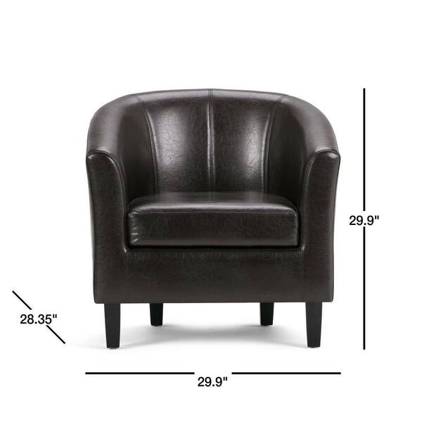 dark grey tub chair