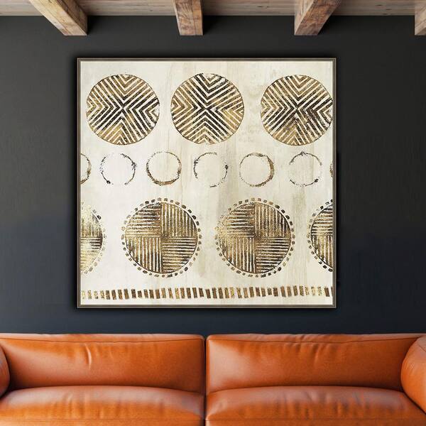 Unbranded 51 in. x 51 in. 'AFRICAN PATTERN' by Eva Watts Framed Canvas Wall Art