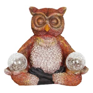 Solar Yoga Owl Statue