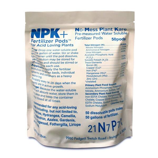 Plant With Purpose Npk+ Fertilizer Pods for Acid Loving Plants 28 oz. (50-Pack)