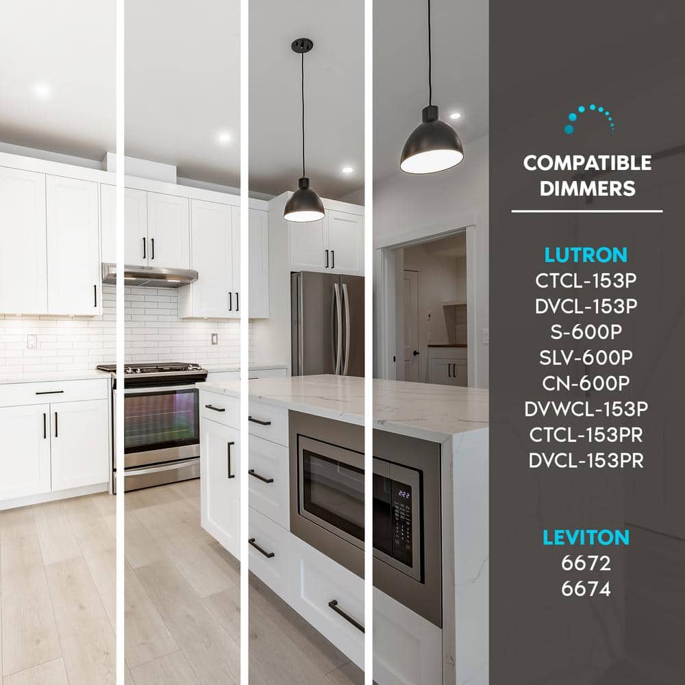 4 Inch Ultra Thin Dimmable LED Recessed Lighting Kit with Color Options