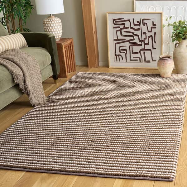 Natura 6 ft. x 9 ft. Ivory/Rust Brown Pebble Area Rug
