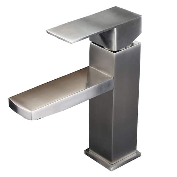 Unbranded Single Hole Single-Handle Bathroom Faucet in Brushed Nickel
