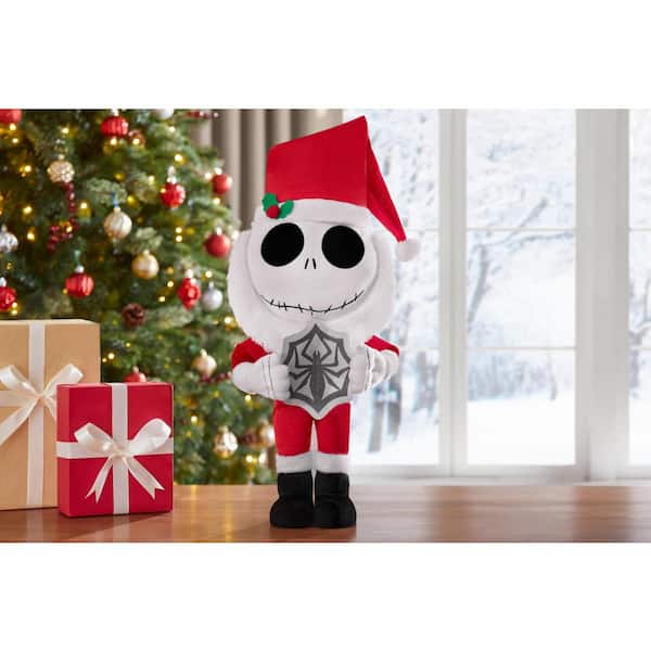 21 in. Disney Holiday Greeter Jack Skellington as Santa with