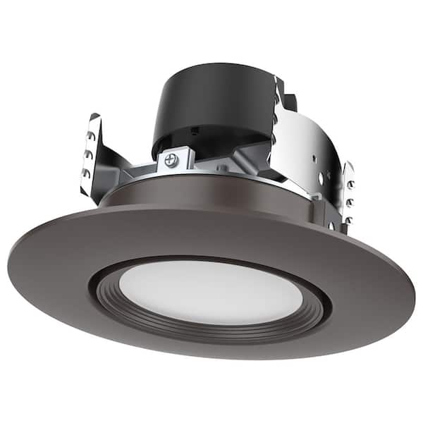 4 in. 7.5 Watt CCT Selectable Bronze Retrofit Gimbaled Integrated LED Downlight 120V