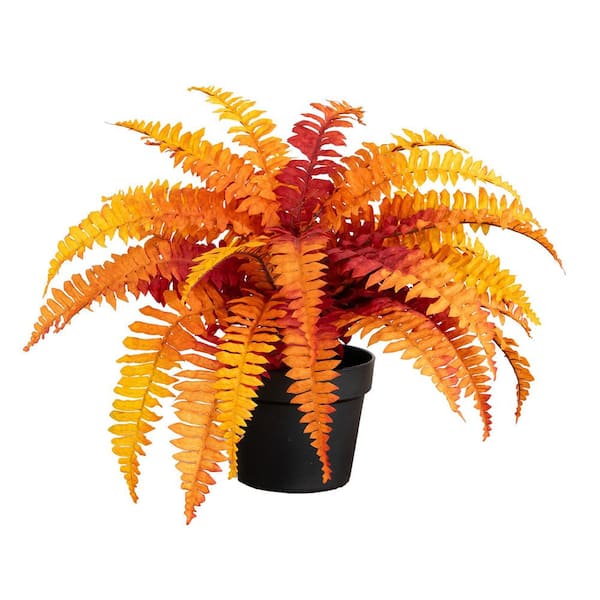 20 in. Autumn Artificial Fall Boston Fern Plant