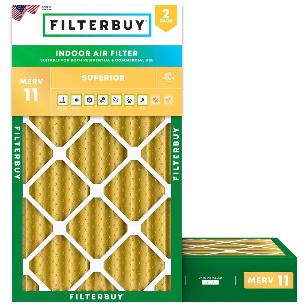 12 in. x 24 in. x 4 in. MERV 11 (FPR 7) Allergen Defense Pleated HVAC AC Furnace Air Filters Replacement (2-Pack) price history on PriceWatchPro