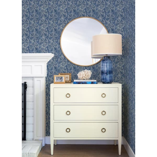 Sea Biscuit Blue Sand Dollar Matte Paper Pre-Pasted Wallpaper