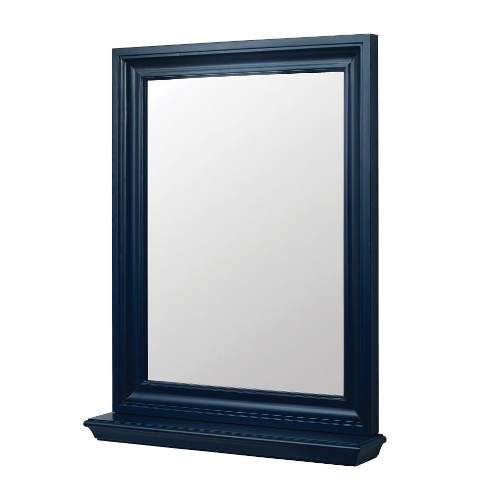 Cherie Royal Blue Rectangular Wood Bathroom Vanity Mirror