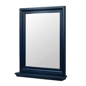 Cherie 23 in. x 30 in. Single Wall Framed Mirror in Royal Blue
