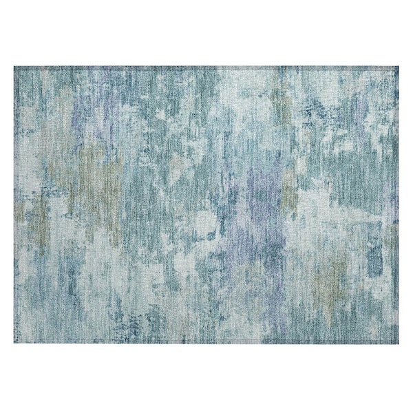 Chantille Machine Washable Indoor/Outdoor Abstract ACN2812 Teal 2 ft. x 3 ft. Accent Rug