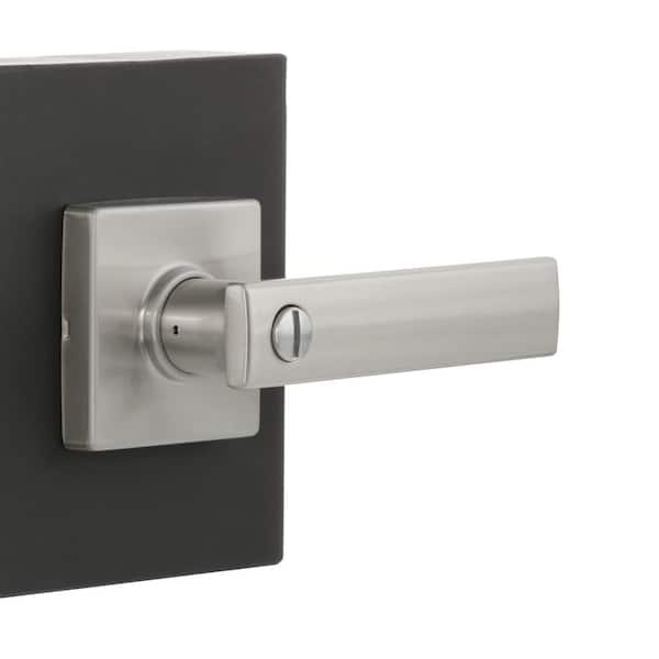 Westwood Satin Nickel Bed/Bath Door Lever with Square Rose