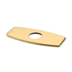 6.25 in. x 2.6in. x 0.25 in. Brass Bathroom Vessel Vanity Sink Faucet Hole Cover Deck Plate Escutcheon in Brushed Gold