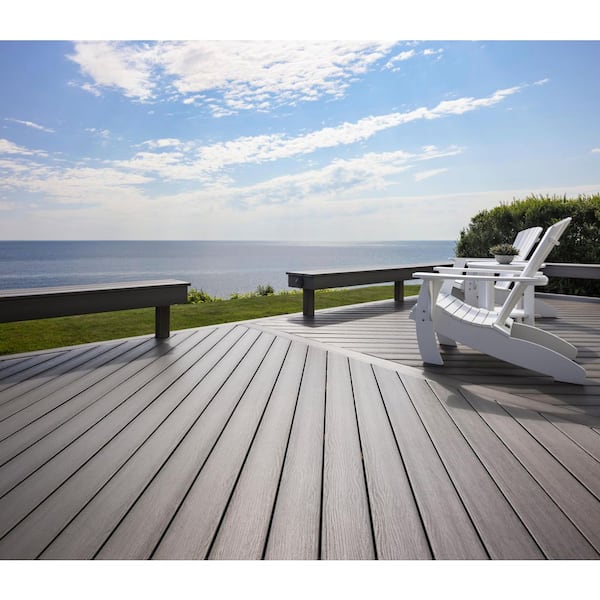 Meridian CoolDeck Citadel 1 in. x 5.4 in. x 20 ft. Solid Edge Capped Composite Decking 10-Piece H-Pack
