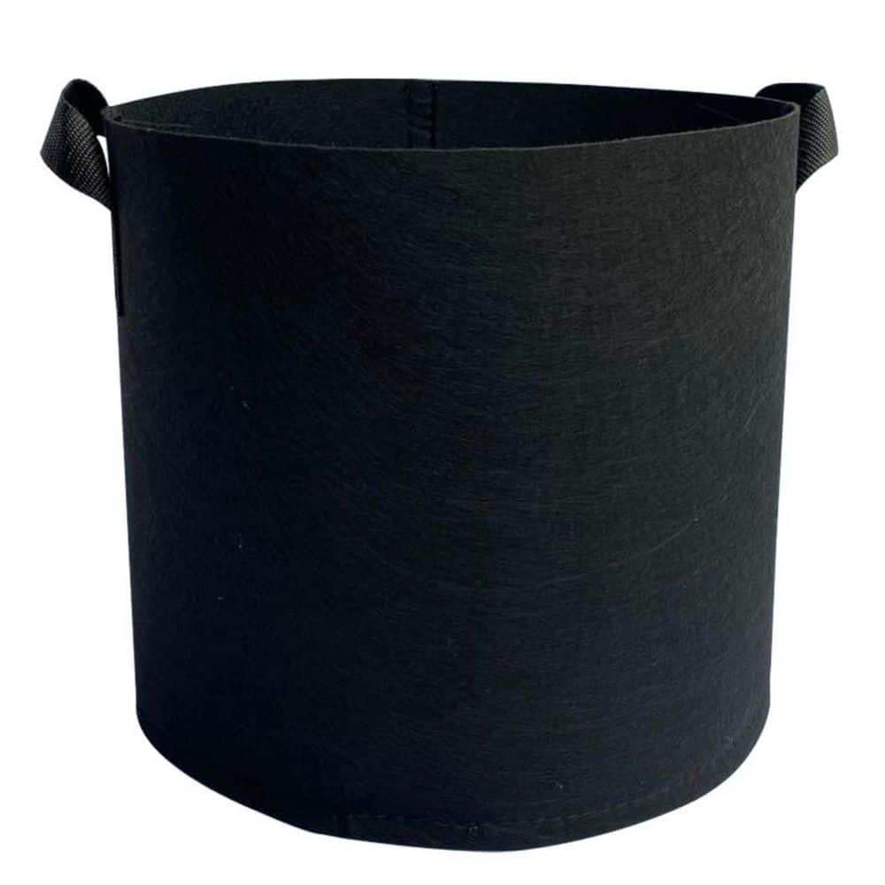 10 Gal. Black Fabric Indoor/ Outdoor Grow Bag with Handles-Breathable, Slow