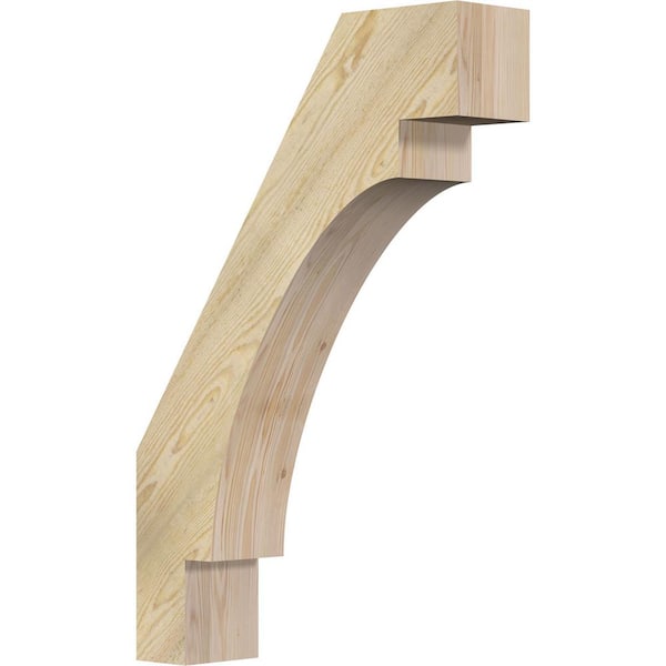 Ekena Millwork 6"W x 24"D x 36"H Merced Rough Sawn Knee Brace, Douglas Fir