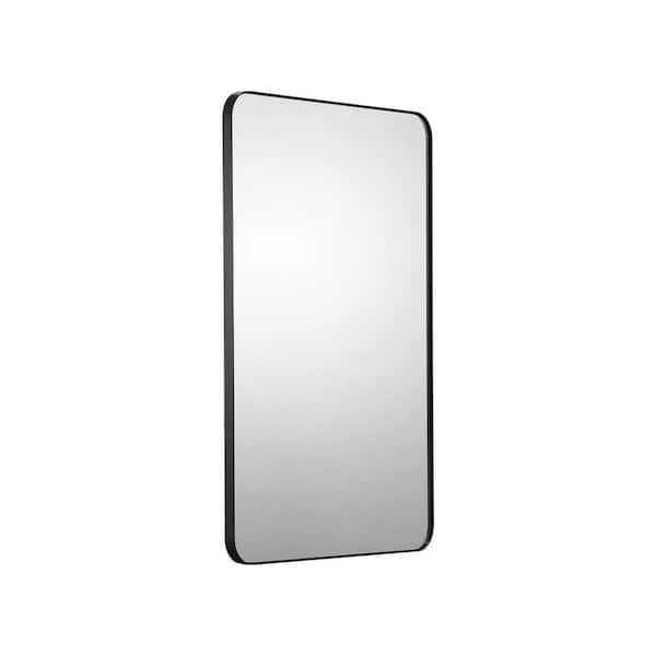 Wall Mounted Makeup Mirror 0.15 in. Thick 24 in. x 36 in. Mirror, 1 in. H Aluminium Alloy Frame and Explosion-Proof Film