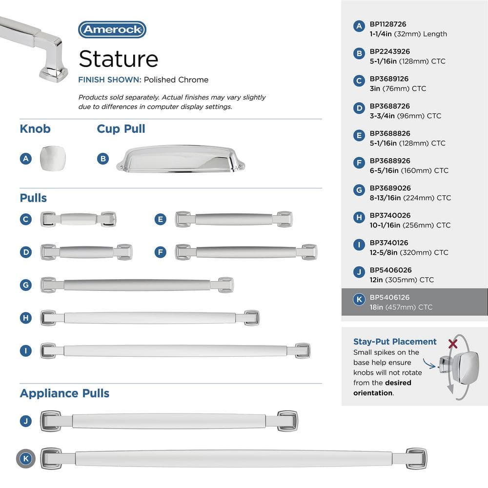 Polished Chrome 19-Inch Modern Appliance Pull with Mounting Hardware