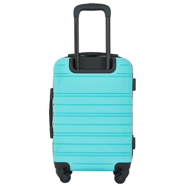 Kensie 20 in. Pool Blue Rolling Hard Case Carry-On with Luggage