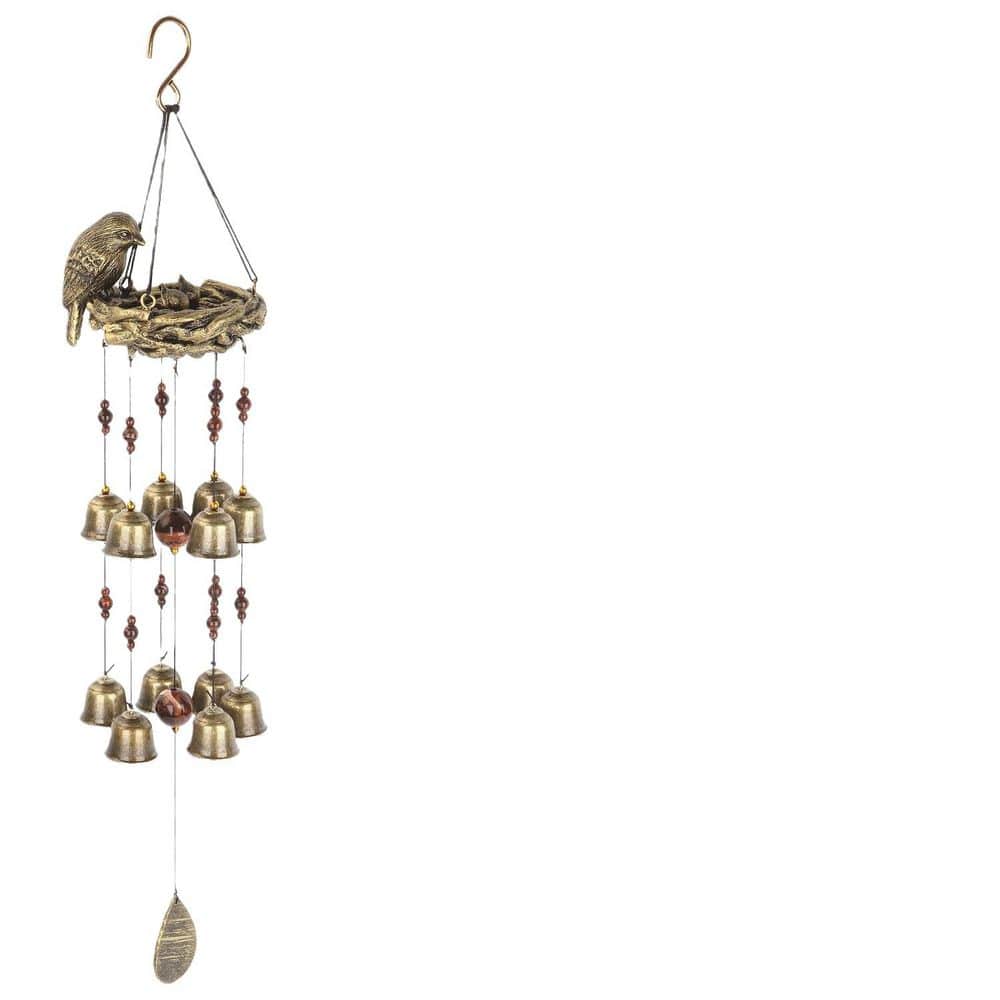 Resin Bird Nest Wind Chime with 12 Copper Alloy Bells and Wind Catcher, 25 in. Overall Length, Easy Installation price history on PriceWatchPro