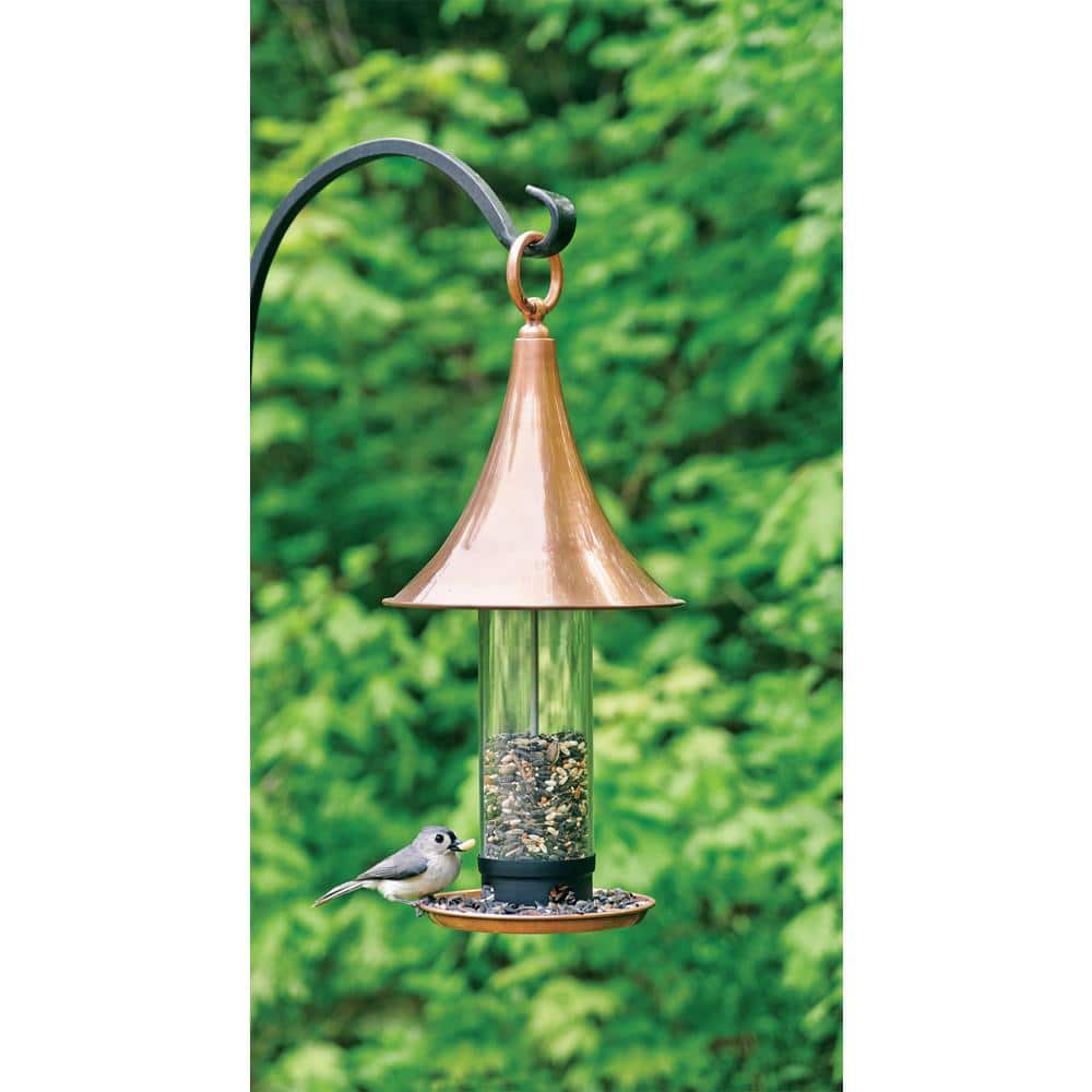 Castle-Inspired Polished Copper and Plexiglass Bird Feeder