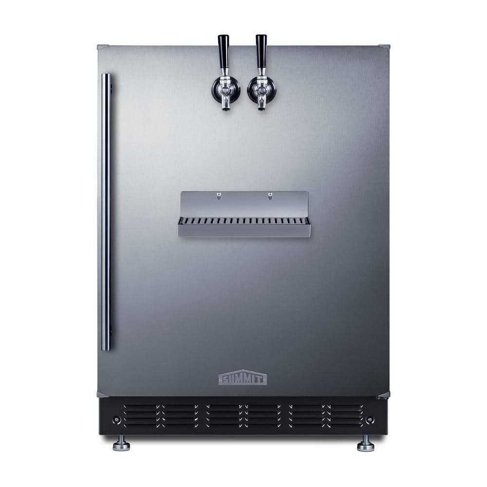 Stainless Steel Dual Tap Commercial Built-In Beer Kegerator