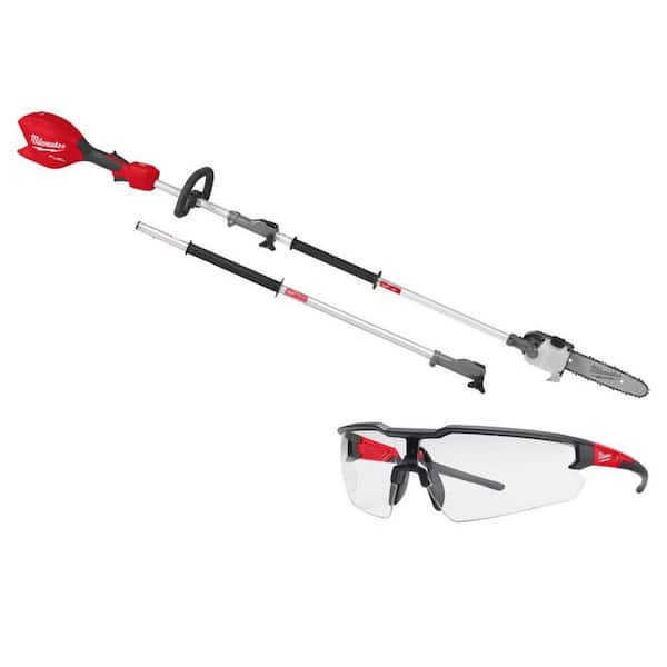 M18 FUEL 18V 10 in Brushless Cordless Battery Pole Saw with QUIK-LOK Attachment Capability (Tool-Only) w/ Safety Glasses