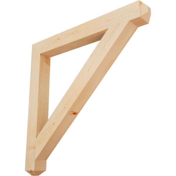Ekena Millwork 3.5 in. x 38 in. x 38 in. Douglas Fir Traditional Craftsman Smooth Bracket