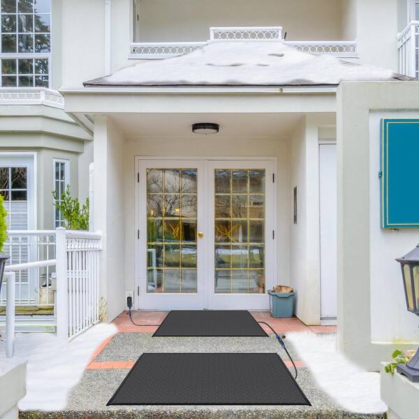 BOZTIY 24 in. x 36 in. Heated Snow Melting Mats Entrance Snow
