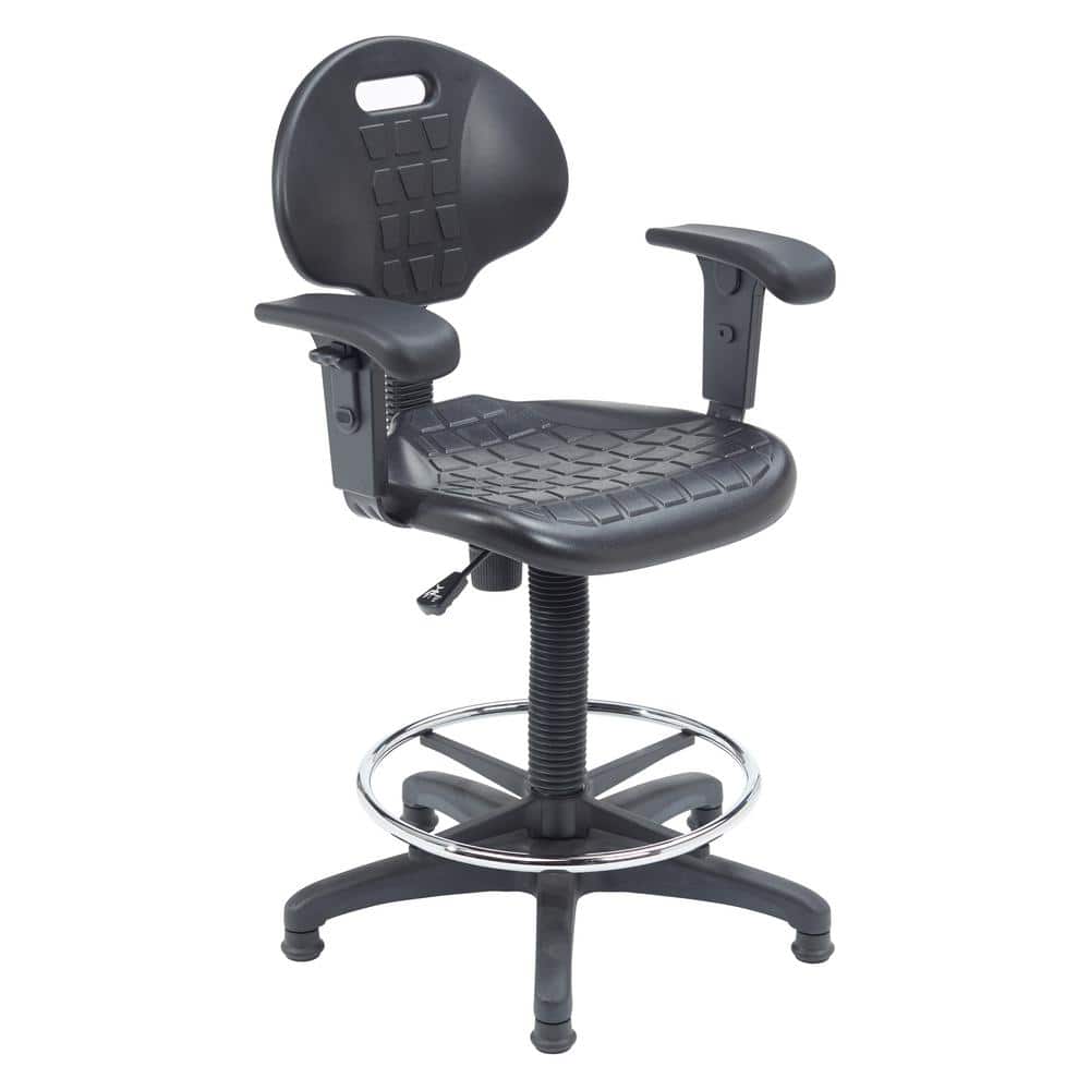 National Public Seating 48 in. Black Kangaroo Stool Polyurethane