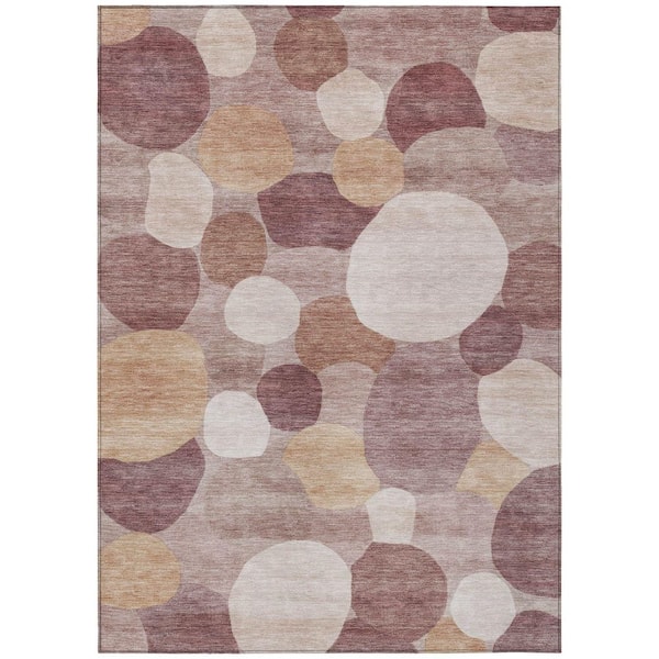 Chantille Machine Washable Indoor/Outdoor Abstract ACN2375 Blush 8 ft. x 10 ft. Area Rug