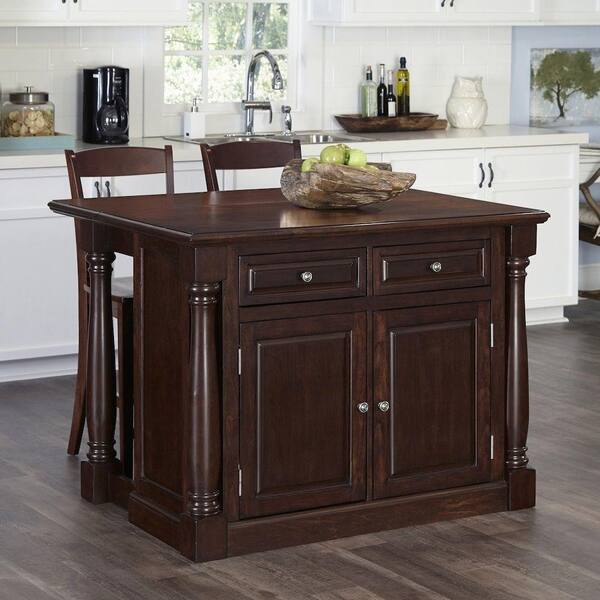 Monarch Cherry Kitchen Island With Seating
