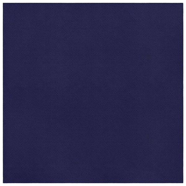 Brentwood Jasmine 12 ft. x 12 ft. Navy Geometric Area Rug