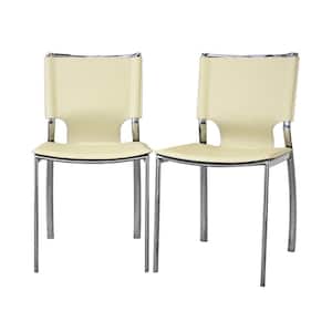 Montclare Ivory Faux Leather Upholstered Dining Chairs (Set of 2)