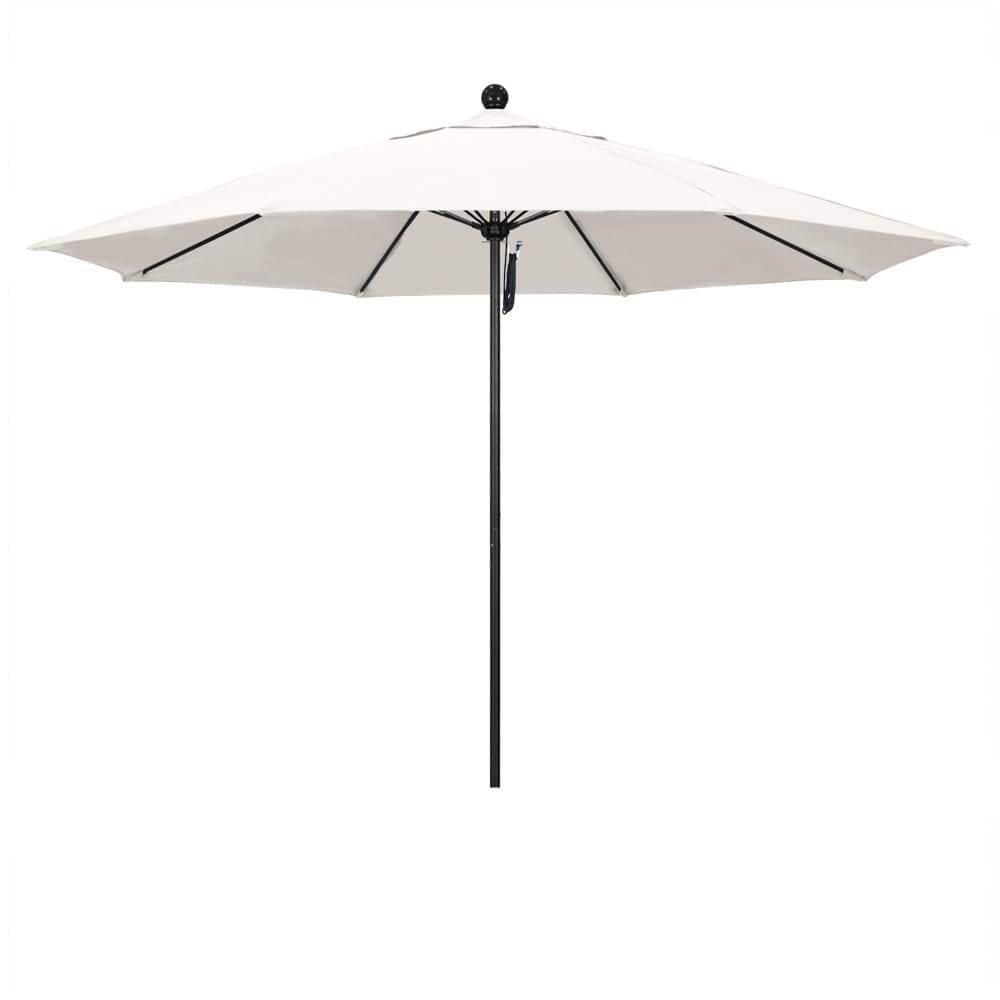 11 ft. Black Aluminum Market Patio Umbrella with Fiberglass Ribs Pulley Lift in Canvas Pacifica price history on PriceWatchPro