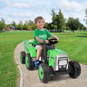 Electric Ride on Tractor 12-Volt 35-Watt Toy Tractor with 2 Control Modes Parental and Child Remote Control for Kids