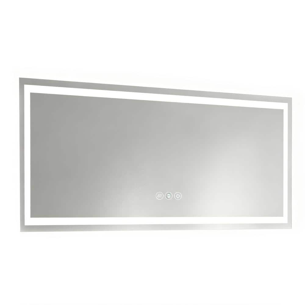 72 in. W x 36 in. H Rectangular Frameless Aluminum Wall LED Bathroom Vanity Mirror in Clear,Anti-Fog price history on PriceWatchPro