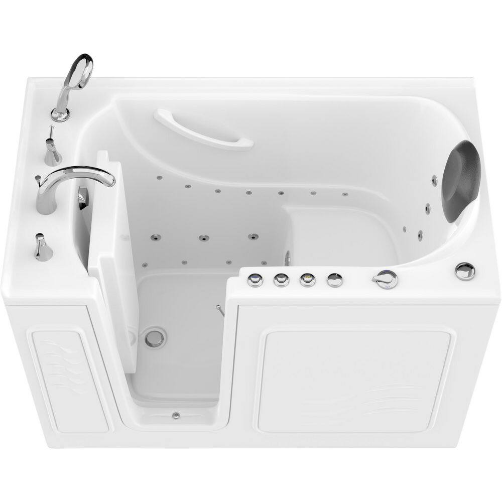 WTHDX Series 30 in. x 52 in. Left Drain Combination Jetted Walk-in Bathtub in White with Fast Filling Faucet Set price history on PriceWatchPro
