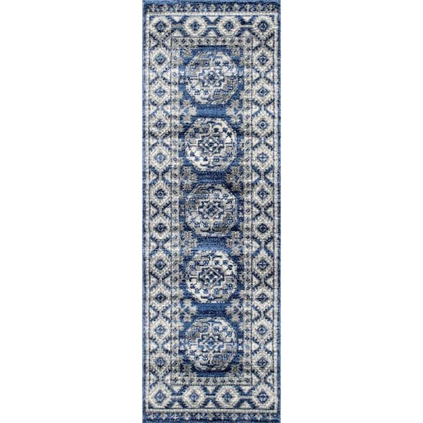 Shea Vintage Blue 2 ft. x 6 ft. Runner Rug