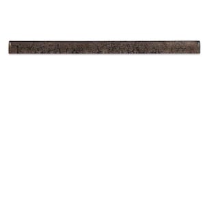 Rust 3/4 in. x 12 in. Glass Pencil Liner Trim Wall Tile