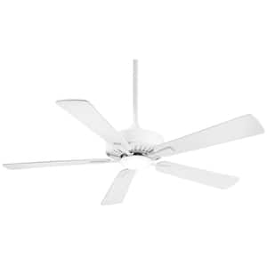 Contractor 52 in. Integrated LED Indoor Flat White Ceiling Fan with Light and Remote Control