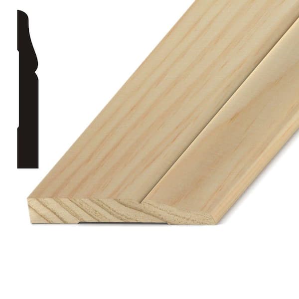 Unbranded 711 7/16 in. x 3-1/2 in. Pine Base Moulding