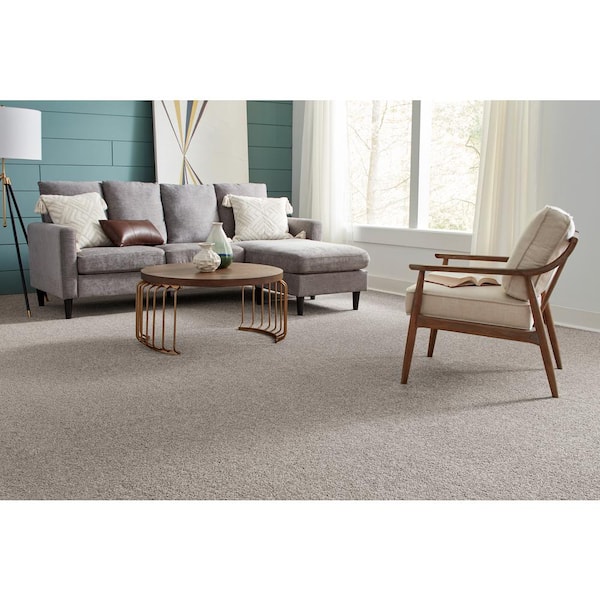 Huntcliff II Cloudmist Gray 39 oz. Triexta Texture Carpet - Installation Required