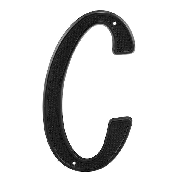 4 in. Black House Letter C Diecast