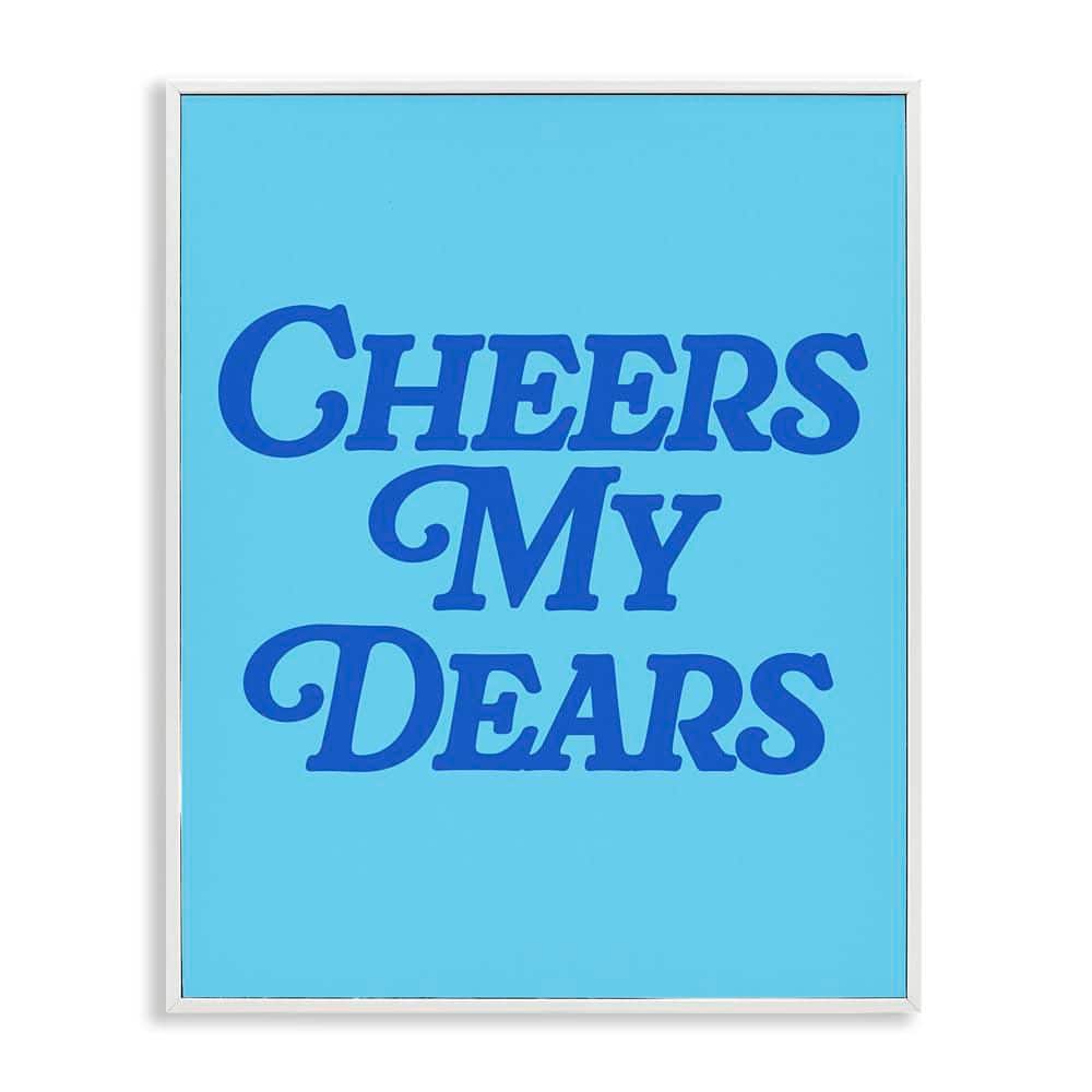Blue Cheers My Dears by House of Lulu White Framed Food Giclee Art Print 14 in. x 11 in. price history on PriceWatchPro